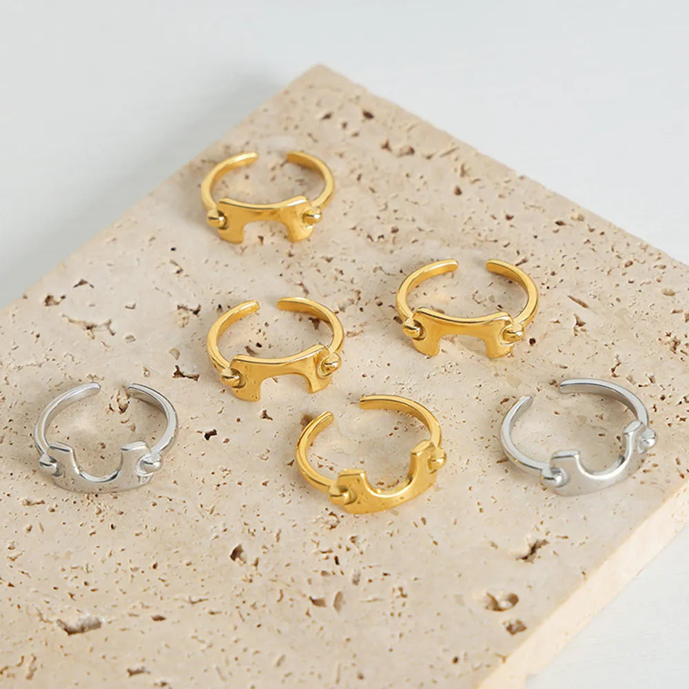 18K Gold-Plated Irregular Open Ring - V.I.P Digital Presence