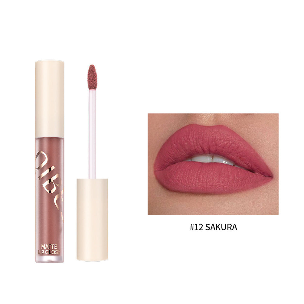 QIBEST The New Silky Soft Mist Matte Lip Gloss Non-Stick Cup Does Not Fade Lip Glaze Makeup Liquid Lipstick - V.I.P Digital Presence