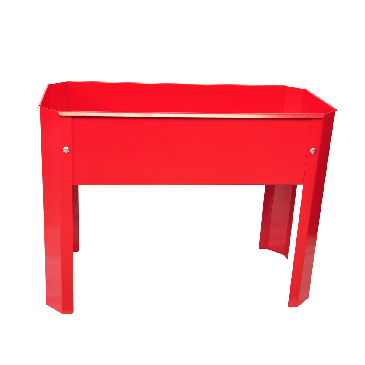 Mini Elevated garden bed, metal elevated outdoor flowerpot box, suitable for backyard and terrace, large flowerpot Red + Steel - V.I.P Digital Presence