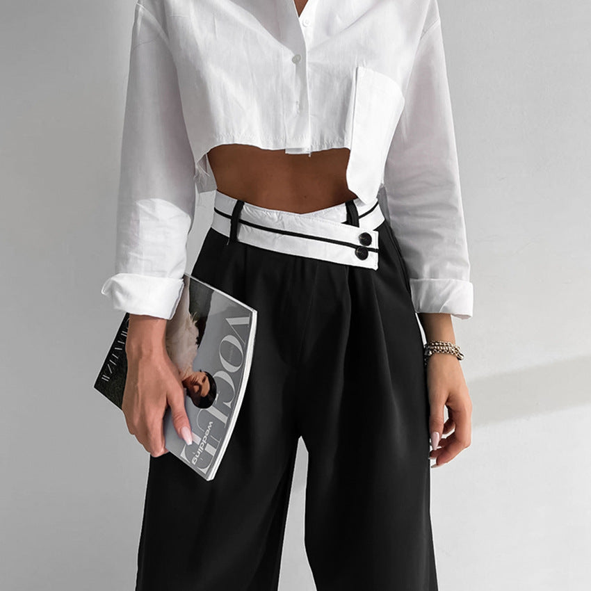 Niche Design Pants Casual Pants Autumn/Winter Versatile Wide Leg Pants Western Pants - V.I.P Digital Presence