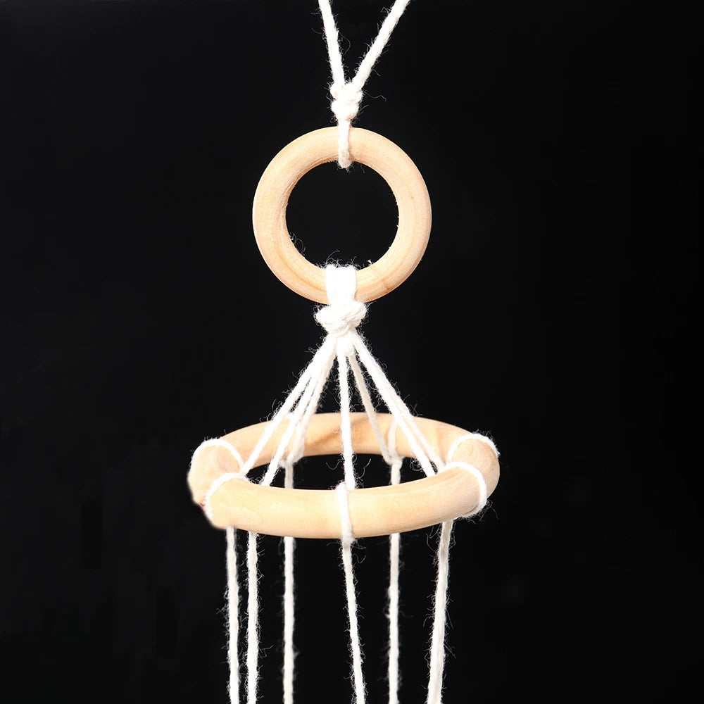 Natural crystal raw stone wind chime paper box set handmade DIY weaving home decoration car interior pendant - V.I.P Digital Presence