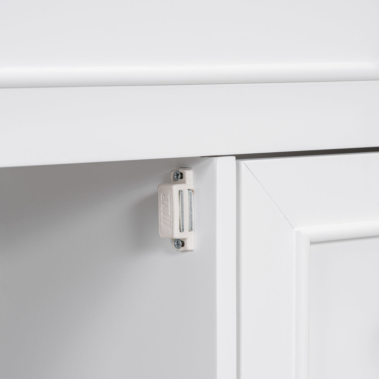 30" Bathroom Vanity with Sink Top, Bathroom Vanity Cabinet with Door and Two Drawers, Solid Wood Frame, One Package, White - V.I.P Digital Presence