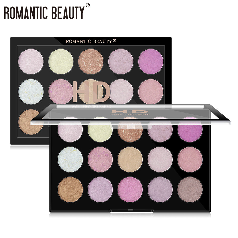 Romantic Beauty 15 Color Multi-Color Highlighter Pearl Eyeshadow Color Makeup Face Nose And Neck Finishing - V.I.P Digital Presence