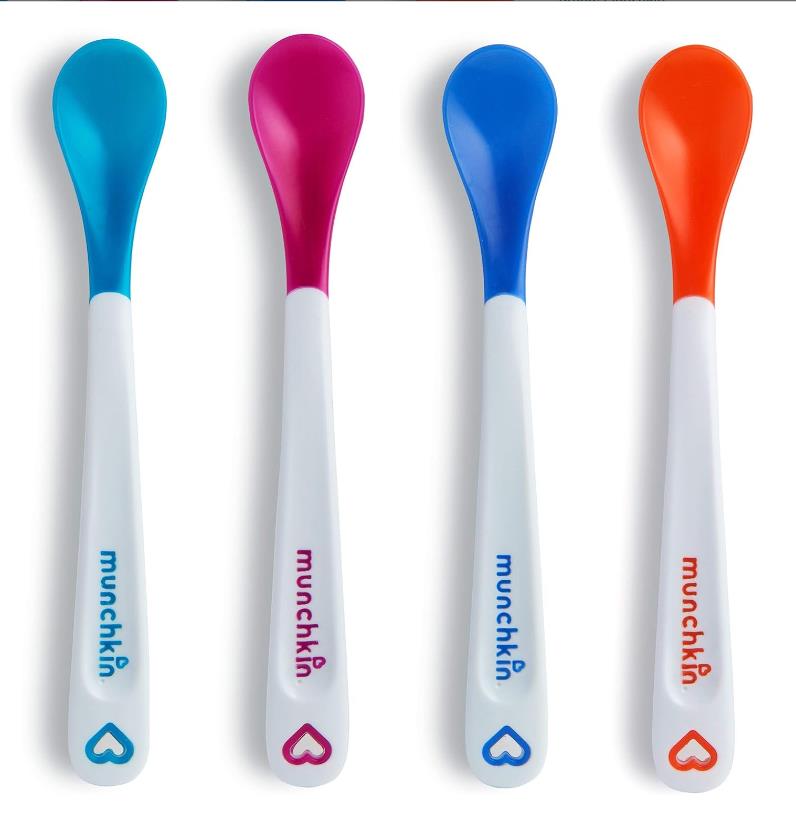 4 temperature sensitive and color changing spoons for babies, full of fun and healthy baby food supplements, soft headed spoons - V.I.P Digital Presence