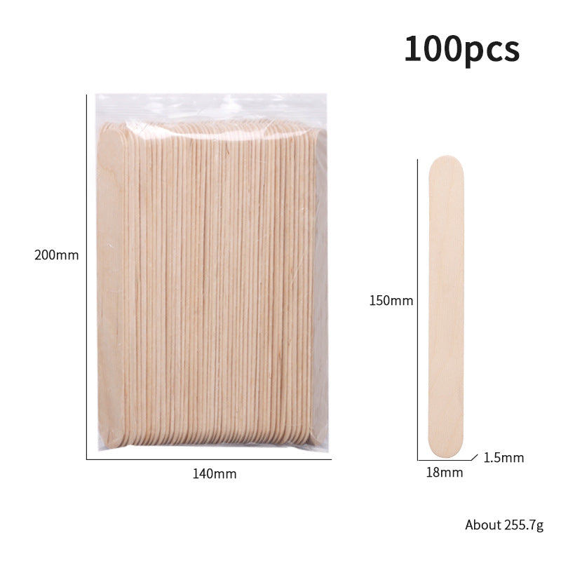 100-Piece Bag of Disposable Wooden Sticks for Hair Removal Waxing and Scraping Tools - V.I.P Digital Presence