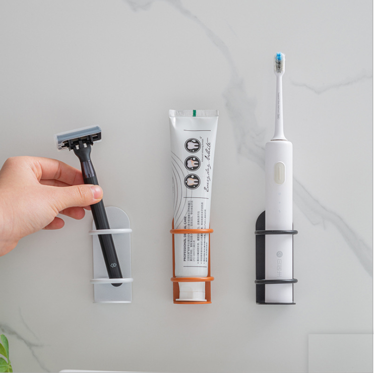Bathroom Stainless Steel Stick Hook Wall Mounted Toothpaste and Toothbrush Holder Waterproof Electric Tooth Brush Holder - V.I.P Digital Presence