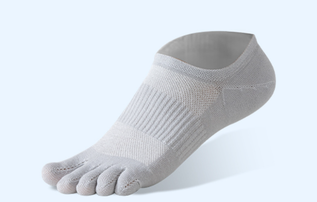 1 pair Pure Cotton Five Finger Short Socks Men Sweat Absorbent Antibacterial Breathable Mesh Boat Socks Running Sports Toe Sock - V.I.P Digital Presence