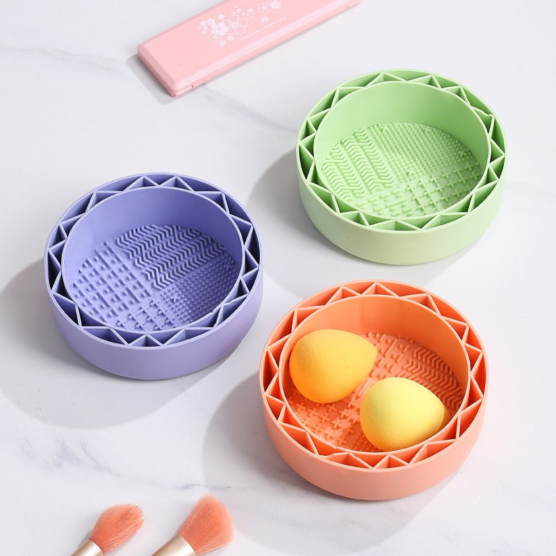 Reusable Makeup Brushes Cleaning Bowl Soft Texture Silicone Cosmetic Beauty Washing Bowl - V.I.P Digital Presence