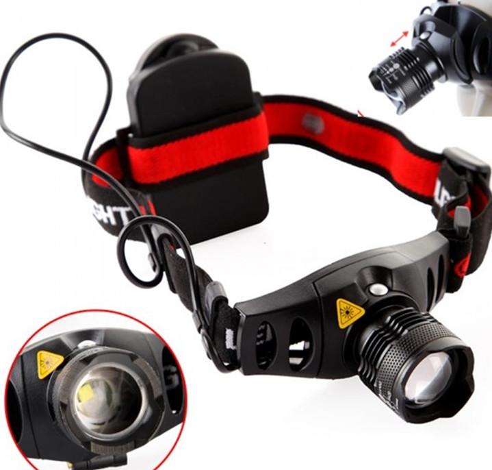 4 Modes Q5 600 Lumen LED Headlight Zoomable Focus Camping Lantern Portable Spotlight