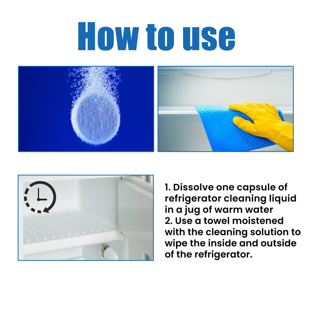 Refrigerator Cleaning Tablets, Refrigerator Freezer Deep Cleaning Descaling Go Dirt Odor Effervescent Tablets - V.I.P Digital Presence