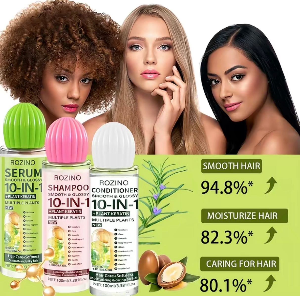 LuxeLocks Hair Care Trio Set