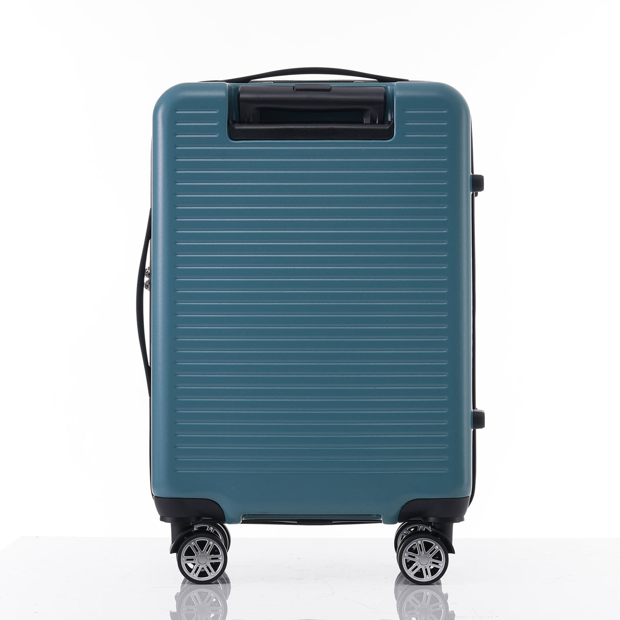 Carry-on Luggage 20 Inch Front Open Luggage Lightweight Suitcase with Front Pocket and USB Port, 1 Portable Carrying Case Blue