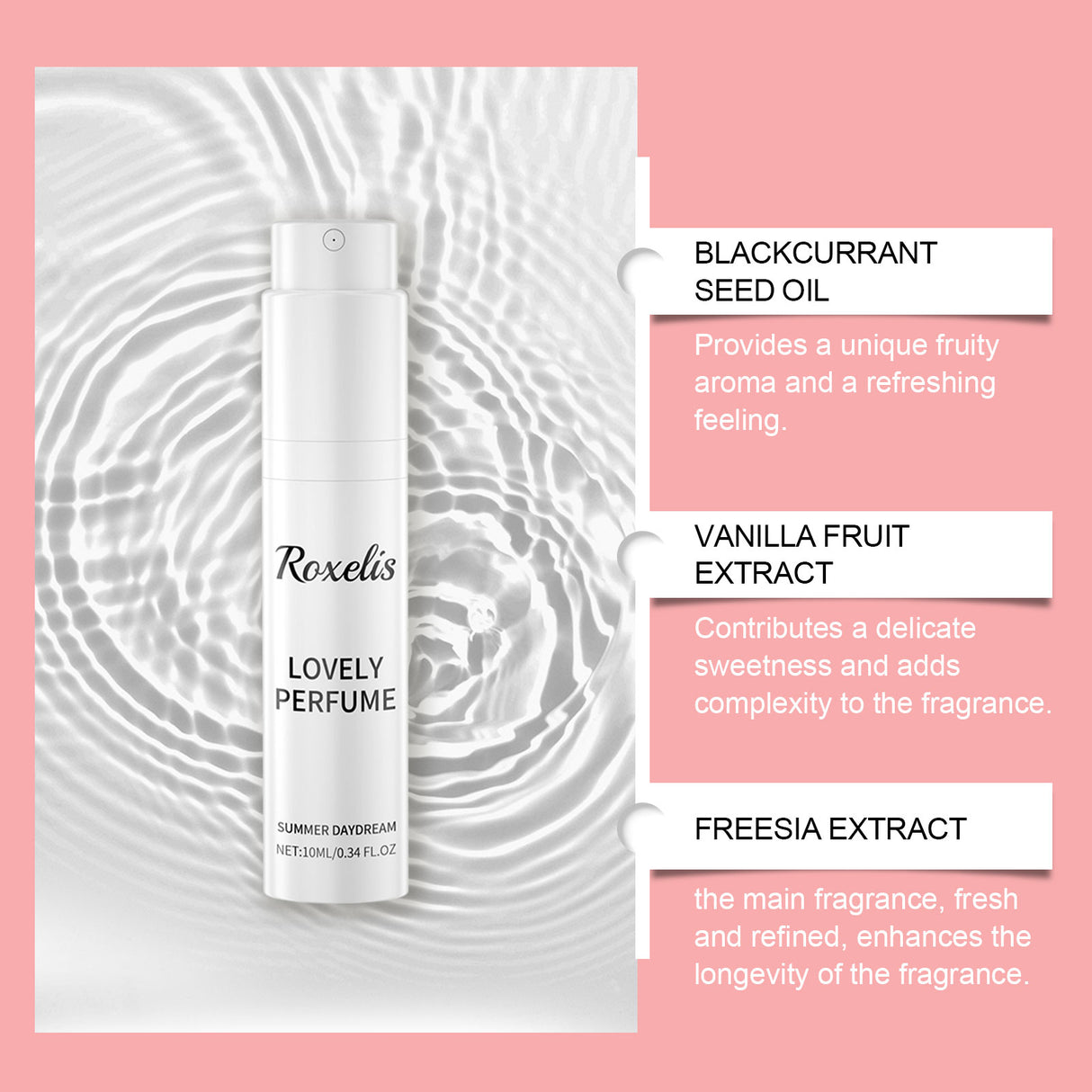 Freesia Spin Perfume Spray, Women Exude Long-Lasting Charm Fresh Elegant Light Fragrance Portable Sample Perfume - V.I.P Digital Presence