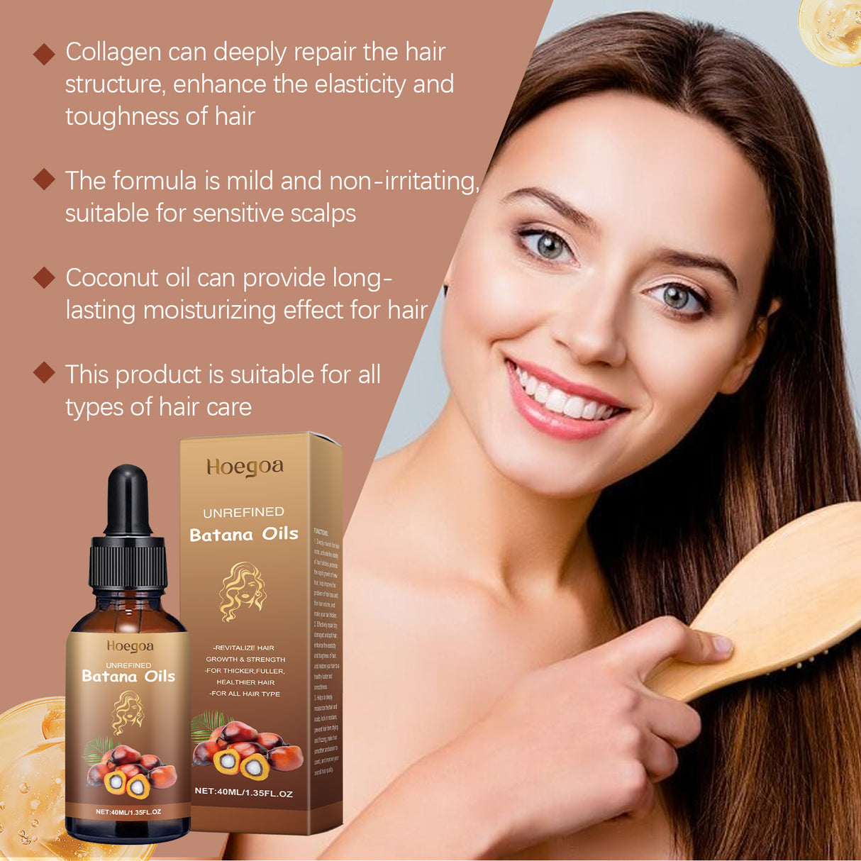 Batana Hair Care Oil Repair Dry And Irritated Hair, Moisturize Scalp And Smooth Daily Massage Hair Care Oil - V.I.P Digital Presence