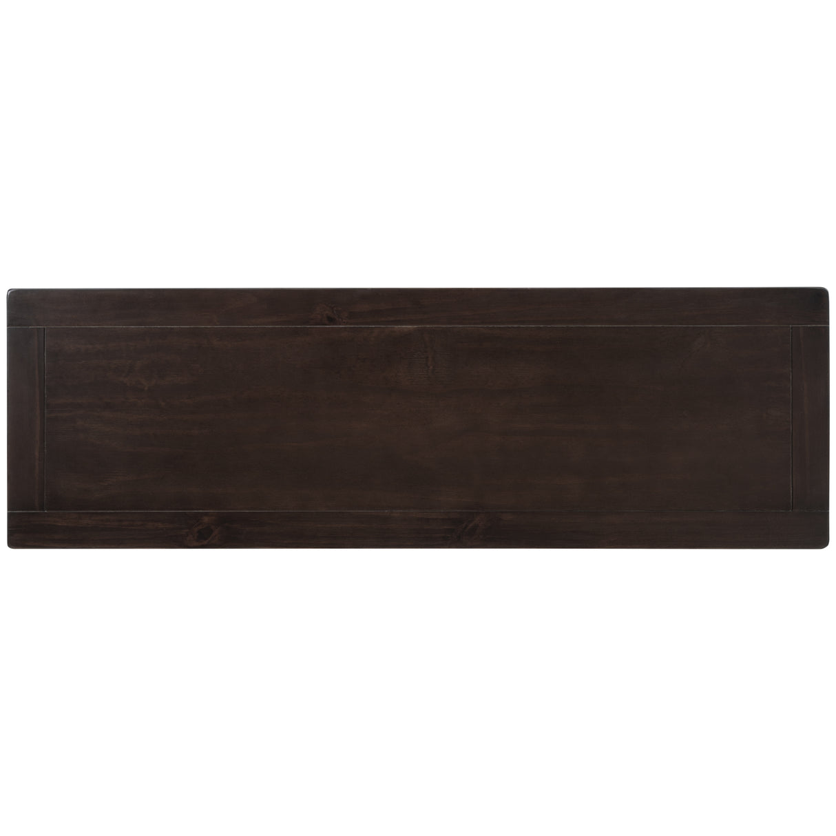 Retro Design Console Table with Two Open Shelves, Pine Solid Wood Frame and Legs for Living Room (Espresso+Beige) - V.I.P Digital Presence