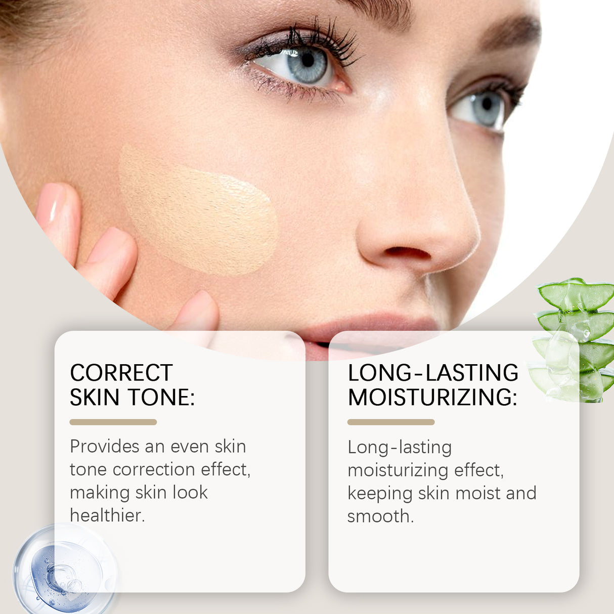 Moisturizing Liquid Foundation Easily Creates A Natural Skin Tone Concealer Moisturizing And Long-Lasting Long-Lasting Makeup Foundation - V.I.P Digital Presence