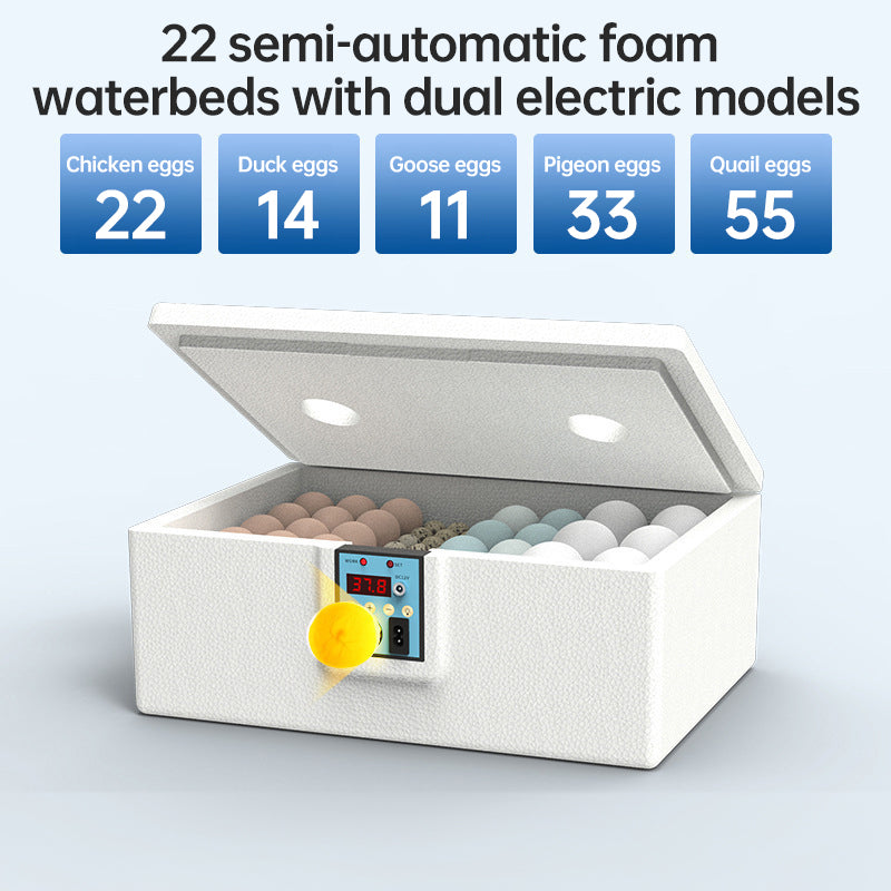 24 - hr Thermostatic Small Poultry Incubator. Biomimetic Waterbed. Auto & Smart. For Chick, Duck & Goose Eggs - V.I.P Digital Presence