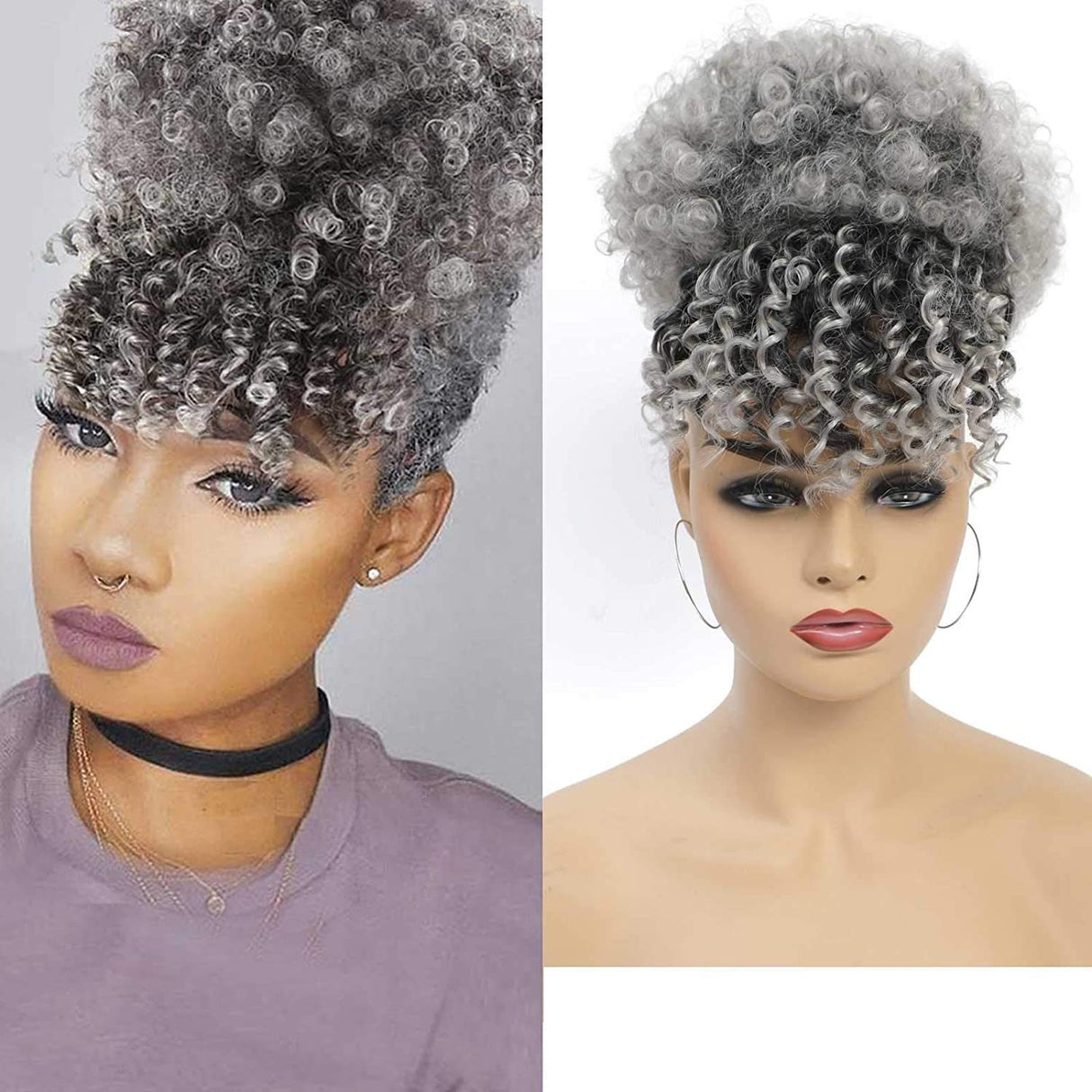 European and American Explosive Wig Bangs Contract African Fluffy Caterpillar Small Roll Contract - V.I.P Digital Presence
