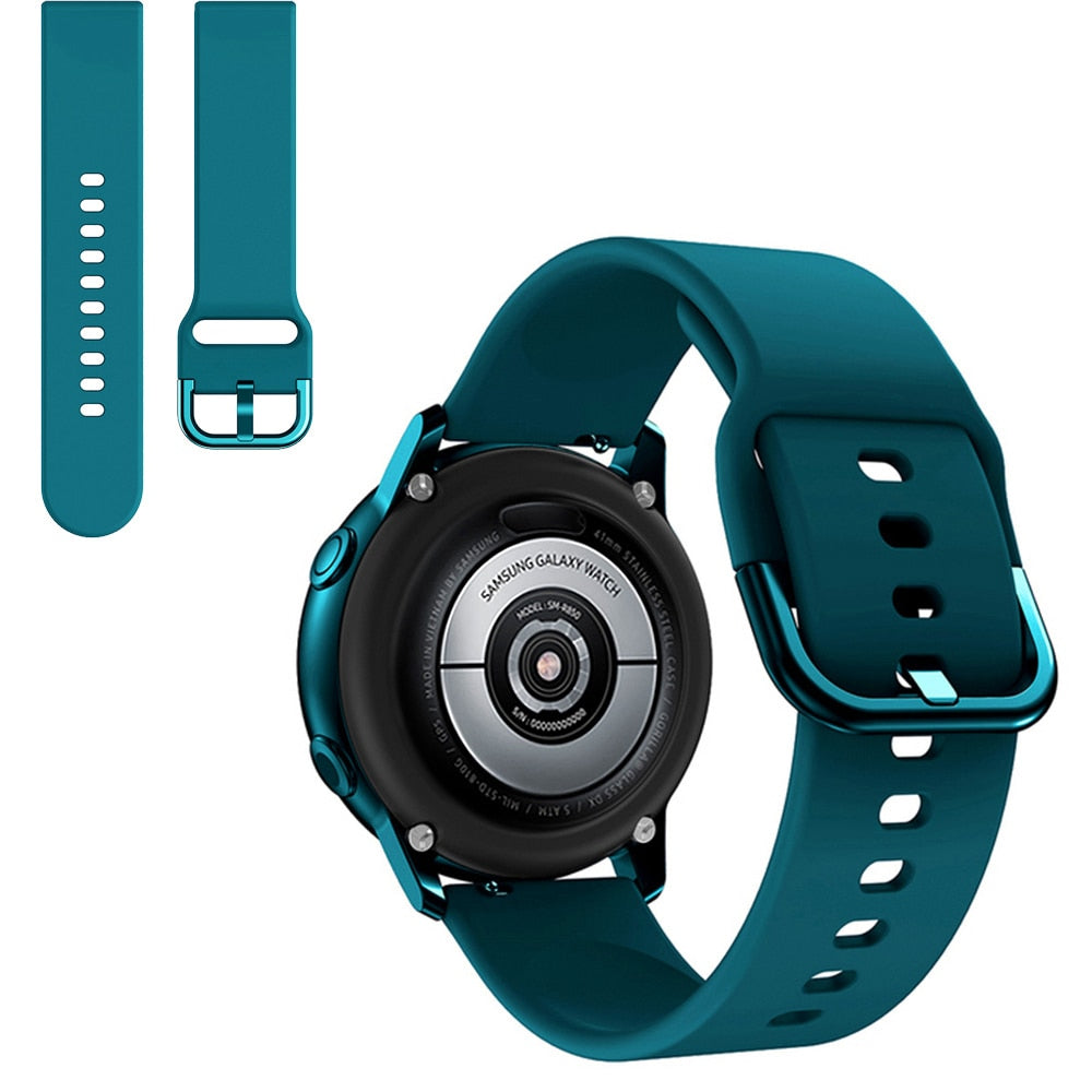 Suitable for Samsung Galaxy Watch Active2 Solid Color Silicone Strap 20/22mm Universal Strap - V.I.P Digital Presence