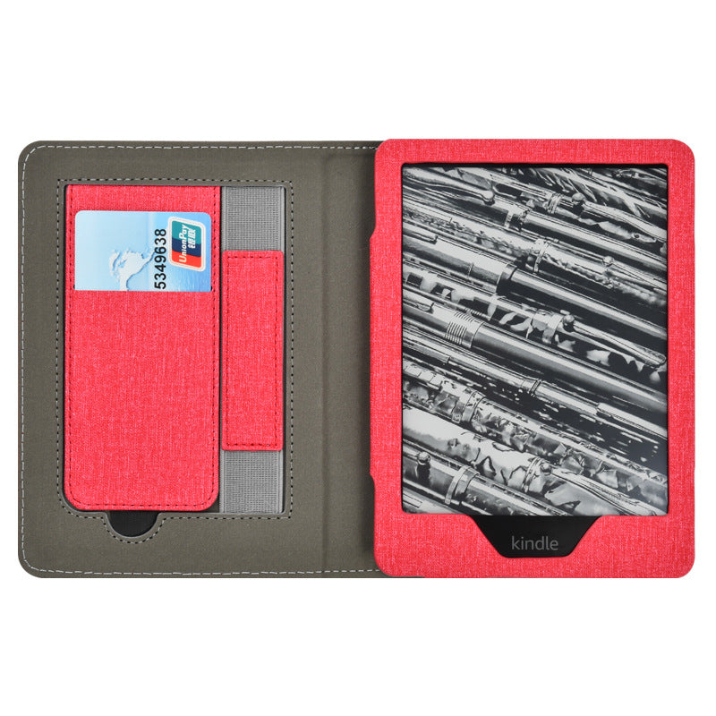 Funda protectora con patrón de tela para Kindle Paper White5 de 6,8 pulgadas y 11.º KPW5. Tarjetero de mano.