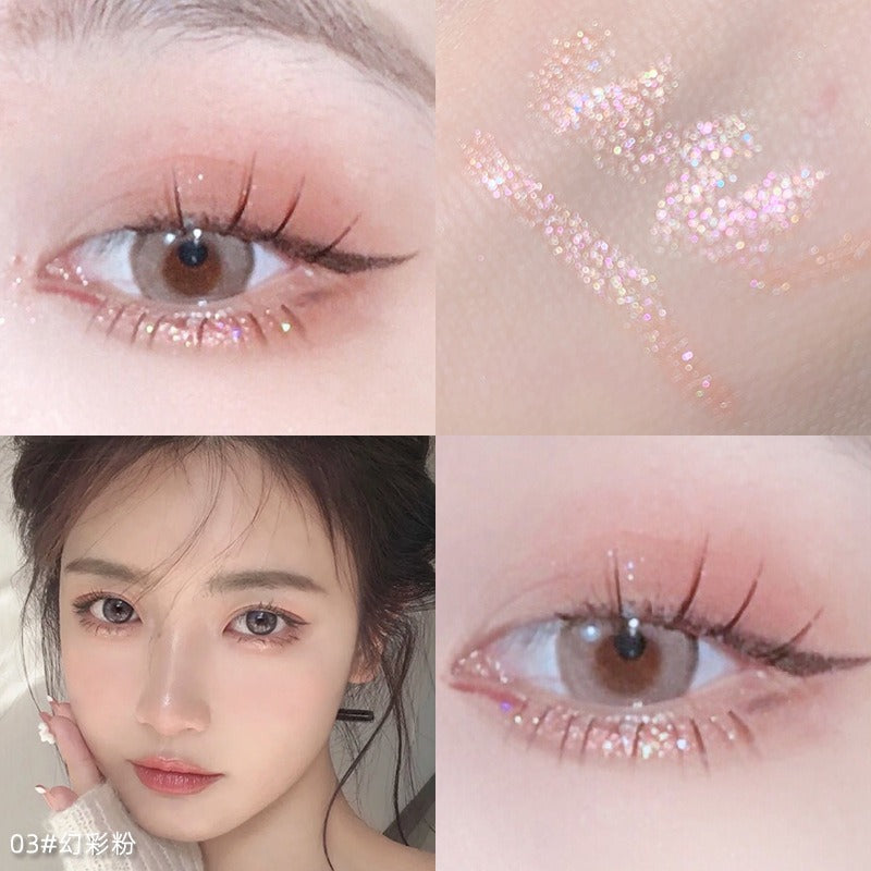 1Pcs Diamond Glitter Eyeshadow Liner Pencil Face Makeup Highlighter Long lasting Matte Pink Silkworm Champagne Gold Eyeliner Pen - V.I.P Digital Presence