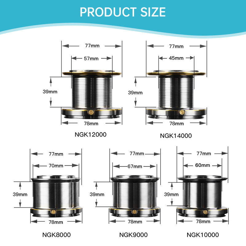 17+1BB 8000-14000 Series Aluminum Alloy Spool Fishing Reel, 4.8:1 Gear Ratio, Durable Long Casting for Baitcasting - V.I.P Digital Presence