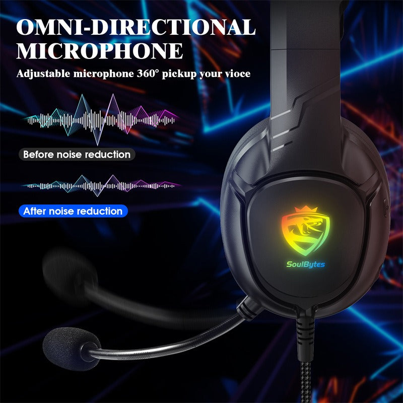 S20 Head mounted Gaming Earphones Wired RGB Luminous Earphones Computer Esports PS4 Earphones - V.I.P Digital Presence