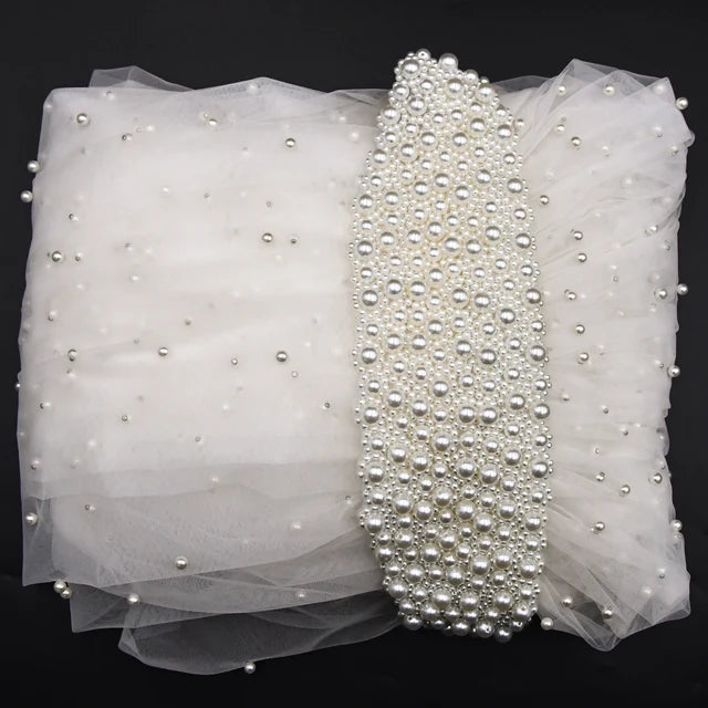 Pearl Hair Band Bridal Veils Extra Long Royal Cathedral Length Veil Wedding Veils with Comb Wedding Hair Accessories - V.I.P Digital Presence