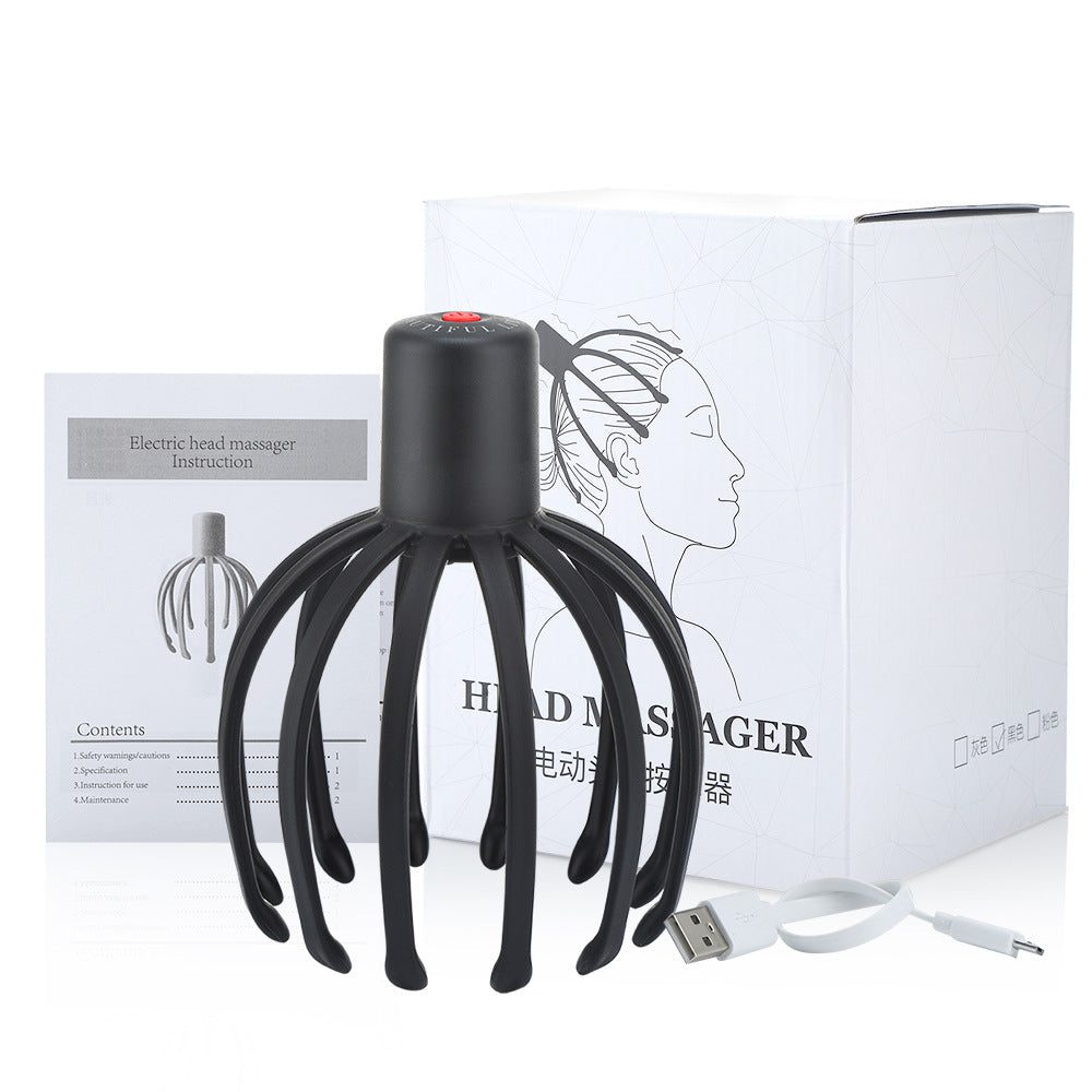 Head Massager Octopus Scalp Massager Electric Head Massage Claw Household Head Physiotherapy Instrument - V.I.P Digital Presence