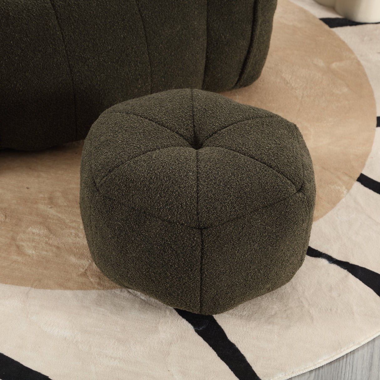 Soft Bean Bag Chair with High Resilient Foam(Chips)for living room and bedroom,Comfortable Square Lazy Sofa with Footstool - V.I.P Digital Presence