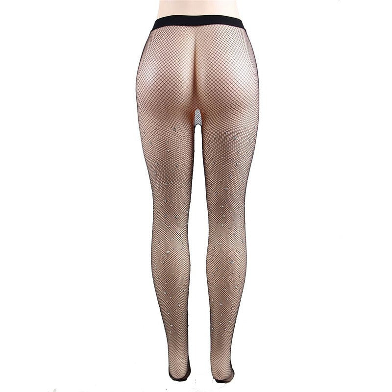 Thin core silk pantyhose with water diamond inlay and starry hot diamond adult silk stockings - V.I.P Digital Presence