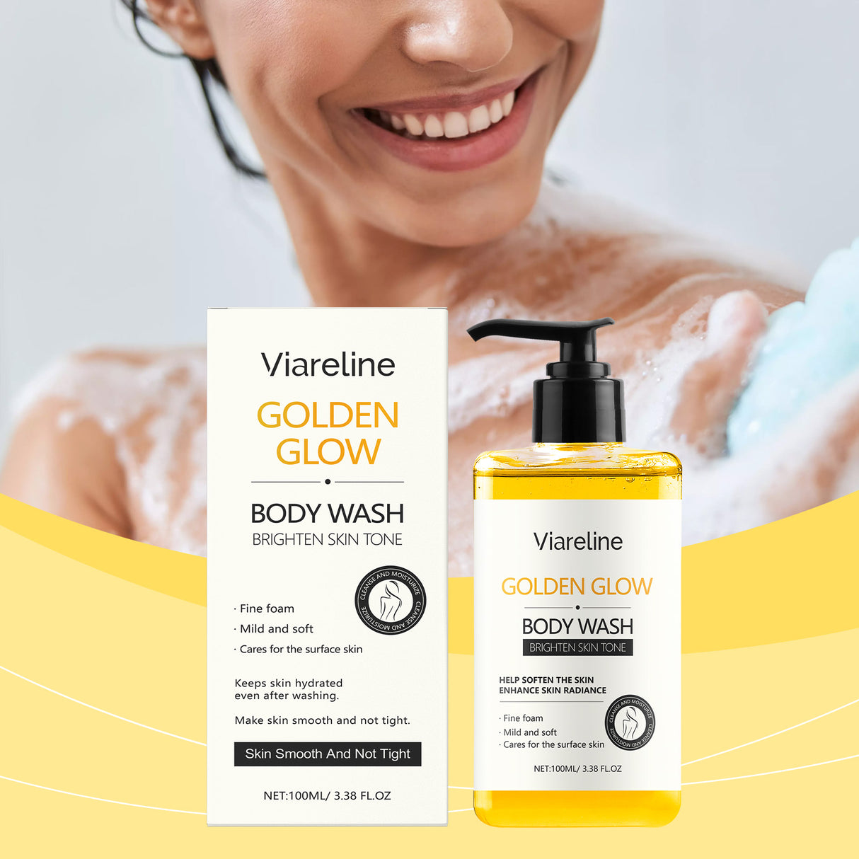 Gel de ducha hidratante para el cuerpo. Limpio, suave, refrescante y cómodo. Piel suave, hidratante y nutritiva.