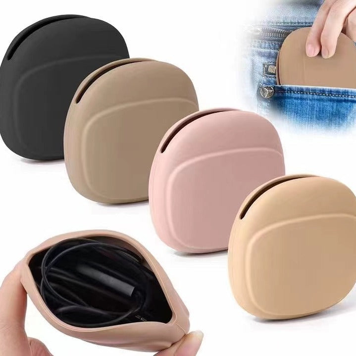 Silicone earphone cable bag Data cable storage case Silicone storage bag Silicone earphone bag - V.I.P Digital Presence