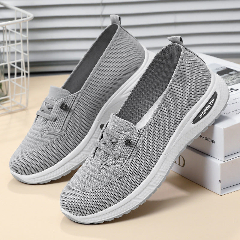 Summer flat bottomed shallow mouth walking shoes fly woven breathable lazy shoes one foot sole shoes - V.I.P Digital Presence