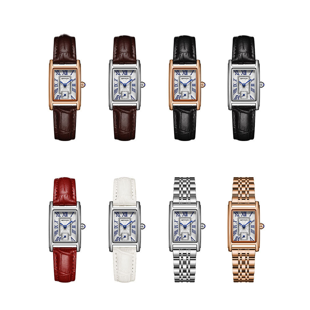 Watch Square Steel Band Quartz Watch Roman Numeral Waterproof Quartz Ladies Belt Watch - V.I.P Digital Presence