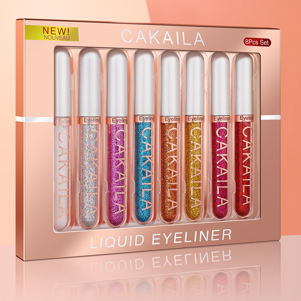 CAKAILA 8 color Matte Glitter Color Liquid Eyeliner Set Long lasting and not smudged - V.I.P Digital Presence
