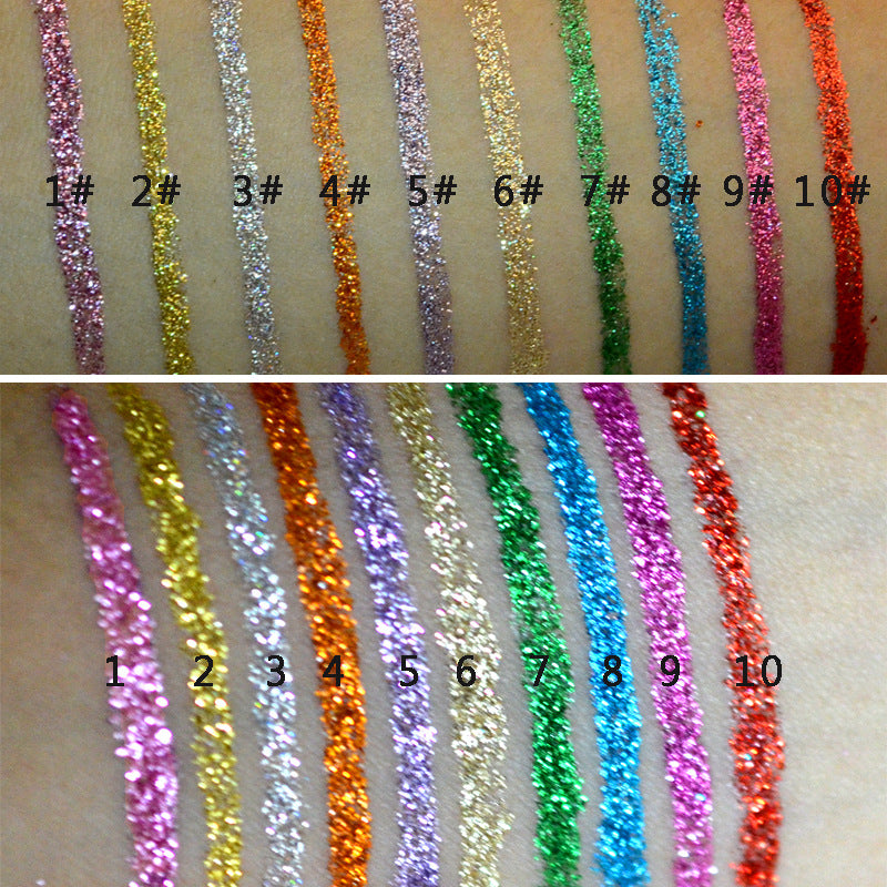 Explosive Sequins Pearl Glitter Liquid Eyeliner Ten Sets Liquid Eyeliner - V.I.P Digital Presence