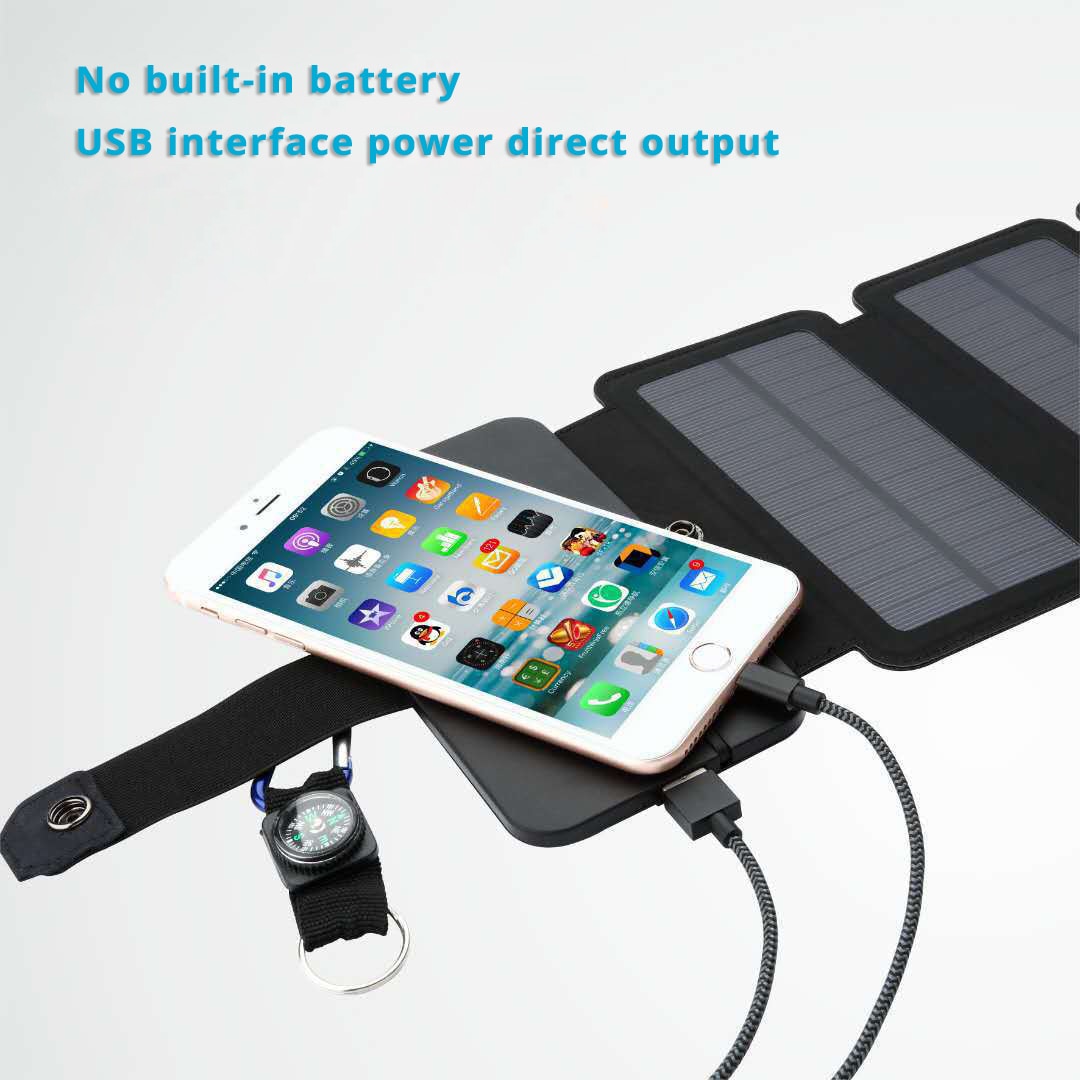 Lerranc Portable Folding 10W Solar Panels Charger 5V 2.1A USB Output Solar Cells for Cellphones Outdoors - V.I.P Digital Presence