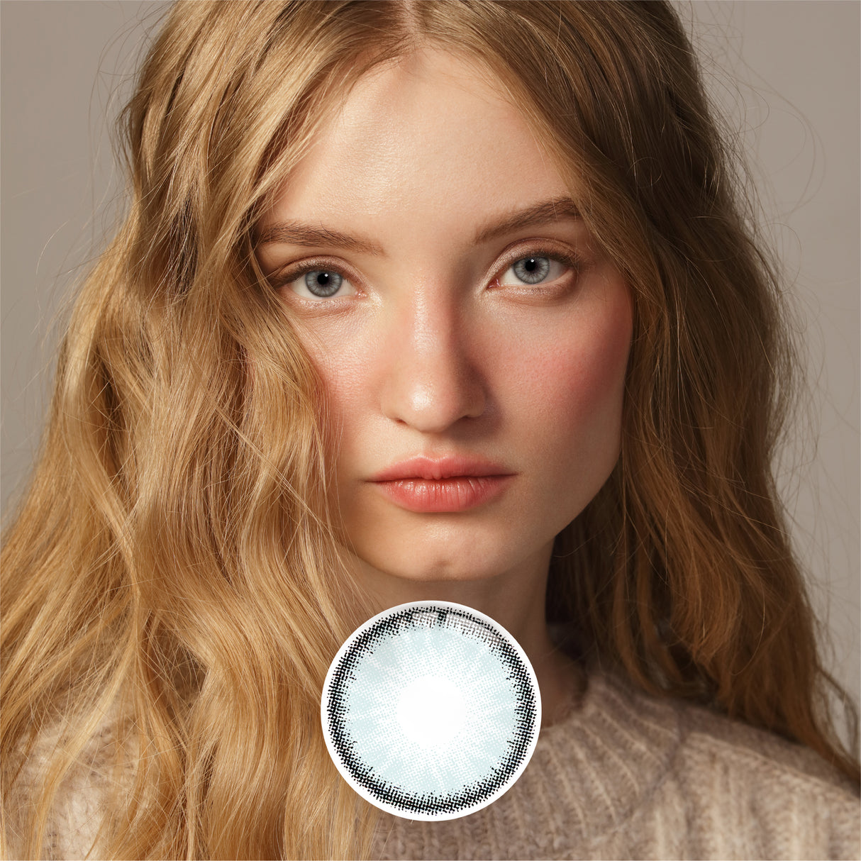 1Pair FDA Certificate Eyes Beautiful Pupil Colorful Girl Cosplay Contact Lenses Purely blue - V.I.P Digital Presence