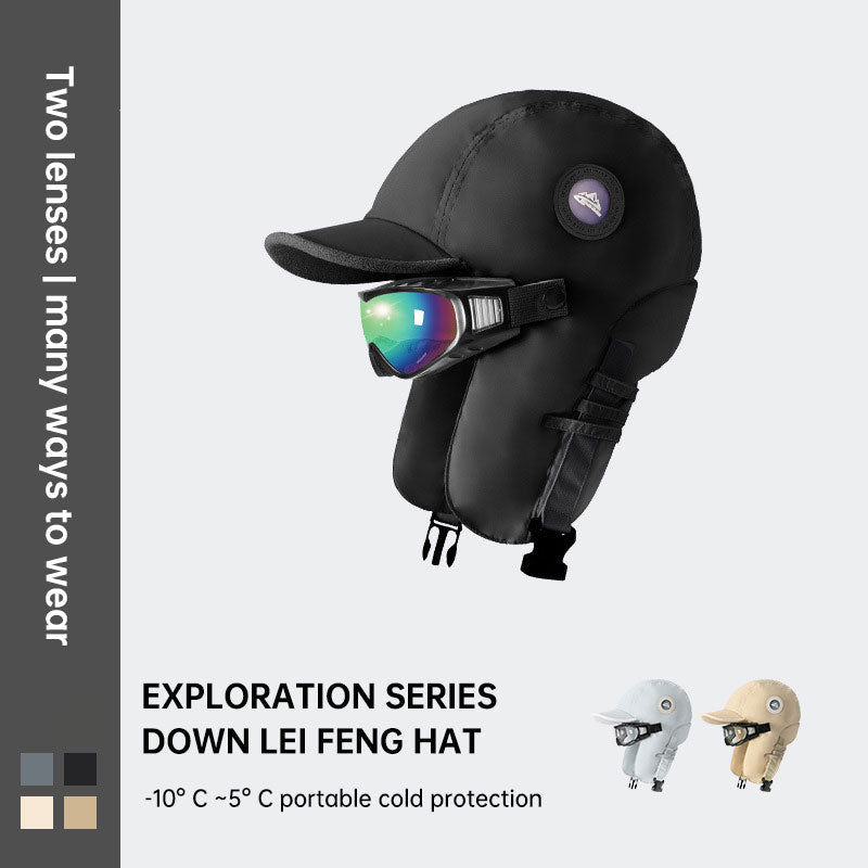 Winter ski hat warm hat men and women winter riding ear windproof plus velvet thickening pilot lei feng hat - V.I.P Digital Presence