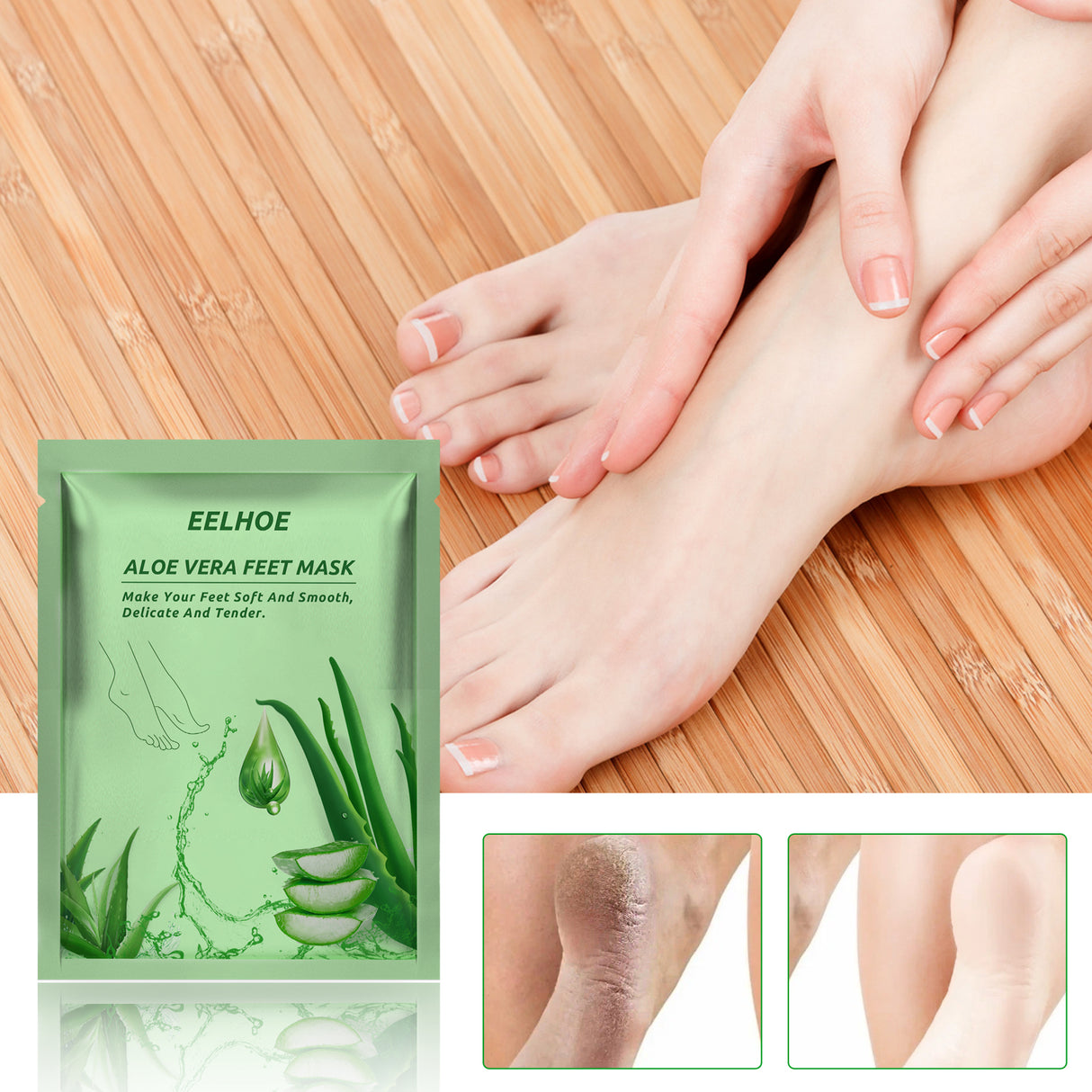 Aloe Vera Foot Mask, Moisturizing Anti-Cracking, Dead Skin Removal, Tender Skin Care Foot Mask - V.I.P Digital Presence