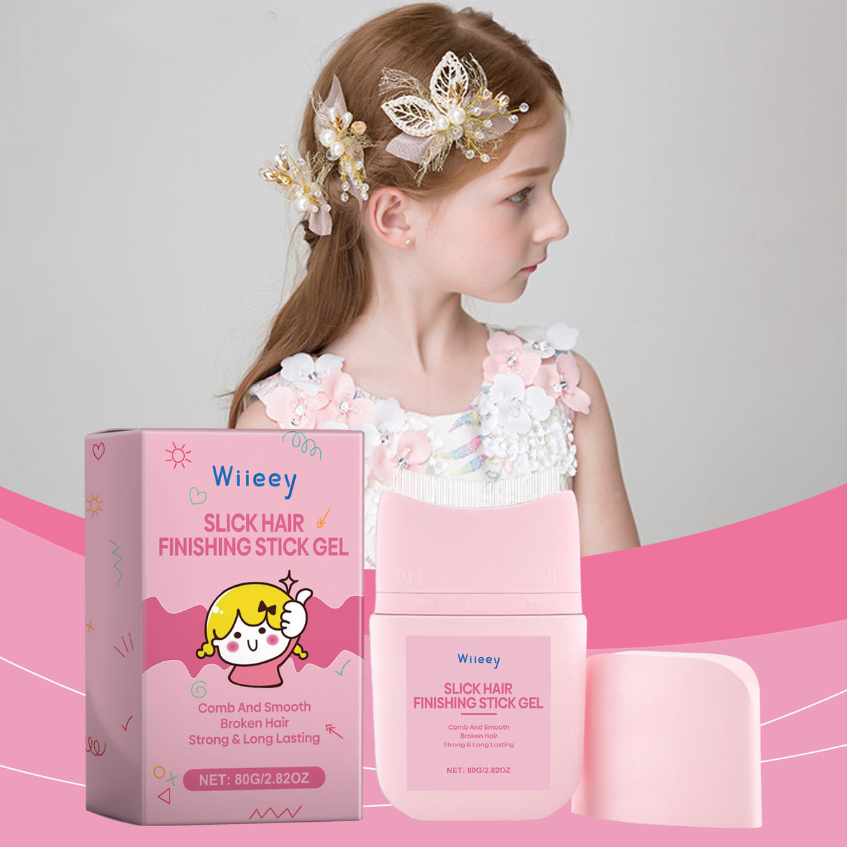 Children's Broken Hair Styling Brush Finish Broken Hair Bangs Styling Nourishing Shine Hair Styling Cream - V.I.P Digital Presence