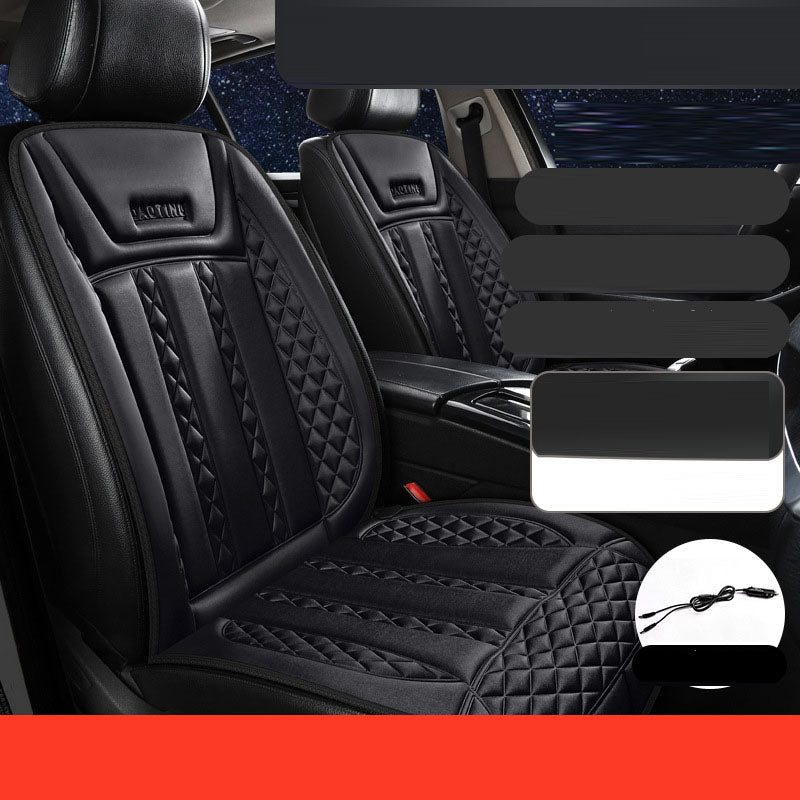Car heated seat cushion winter single seat car electric heating modified plush seat cushion 12V24V warm - V.I.P Digital Presence