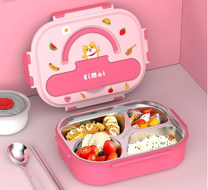 Cartoon cute food grade household 316 stainless steel compartment lunch box lunch box - V.I.P Digital Presence