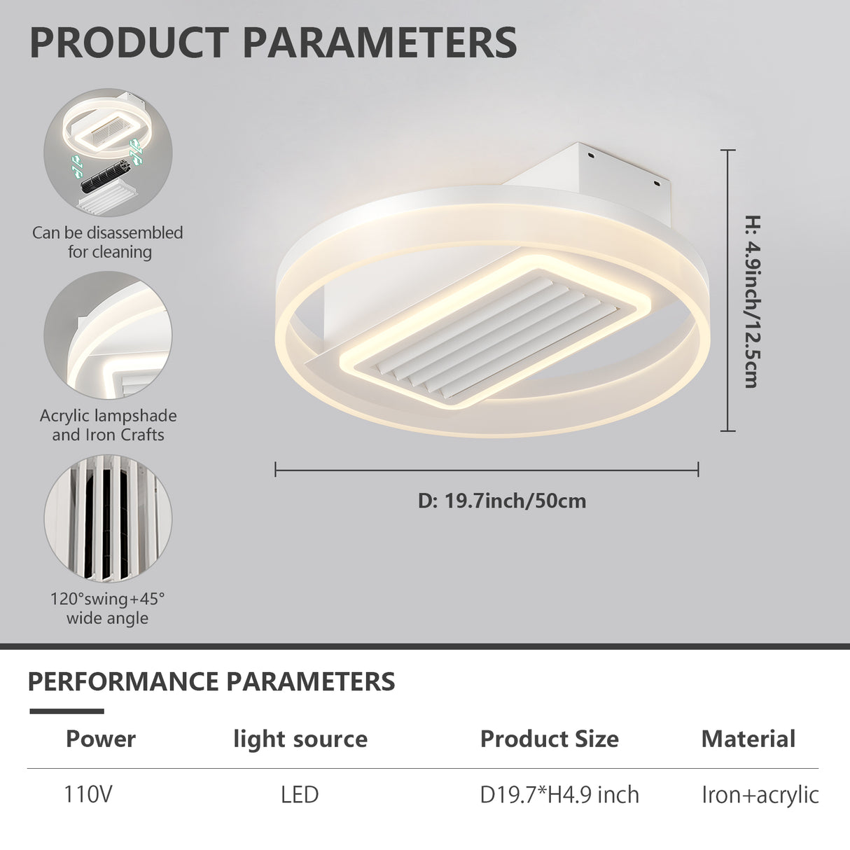 Bladeless Fan Lamp With Lights Dimmable LED - V.I.P Digital Presence