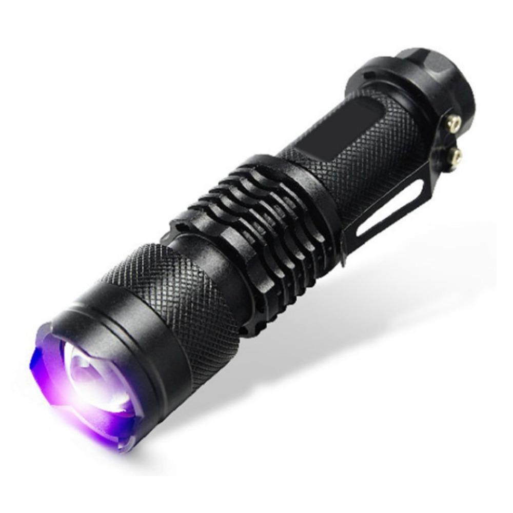 Zoomable LED UV Flashlight SK68 Violet Light 1200LM Adjustable Focus 3 Modes Lamp Used By AA Or 14500 Battery(365nm) - V.I.P Digital Presence
