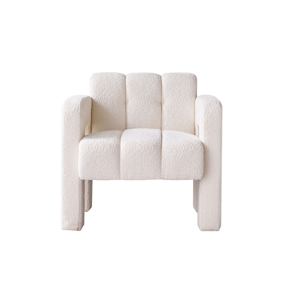 31.10" Wide Boucle Upholstered Accent Chair - V.I.P Digital Presence
