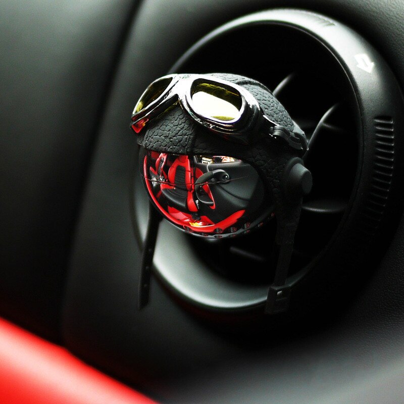 Creative Helmet Car Air Freshener Airborne Division Luxury Car Perfume Genuine Leather Strap Hanging Car Fragrance - V.I.P Digital Presence