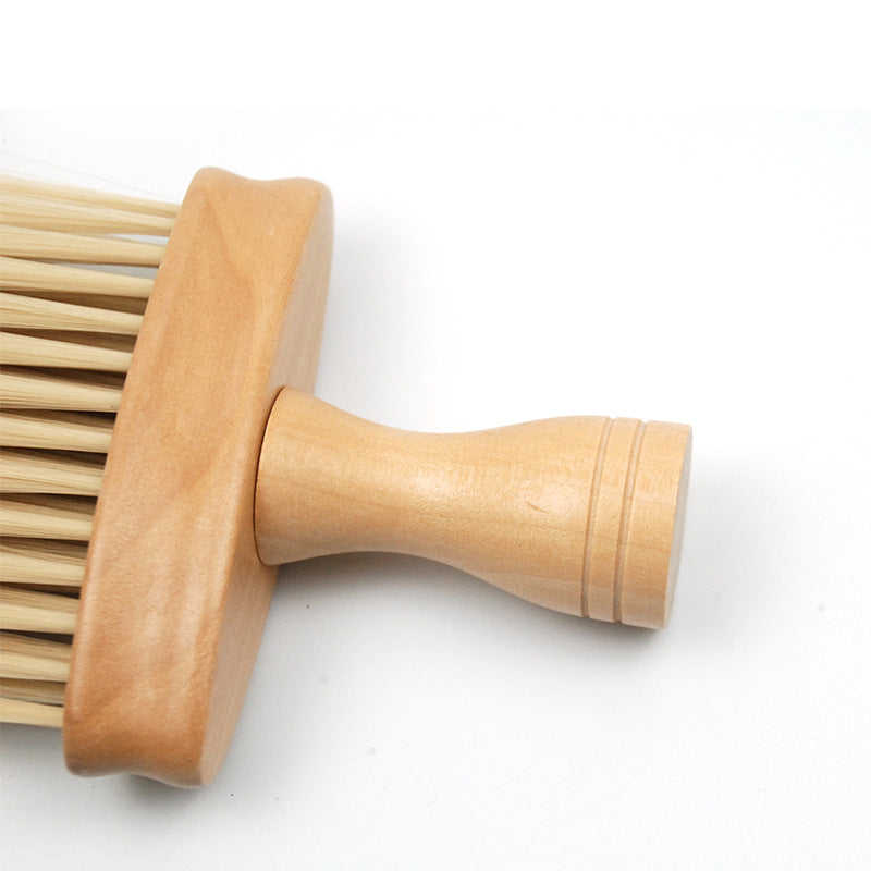 Broken Hair Sweeping Brush Bangs Brush Neck Sweeping Wooden Handle Large Imitation Mane Hairdressing Hairdressing Cleaning Brush - V.I.P Digital Presence