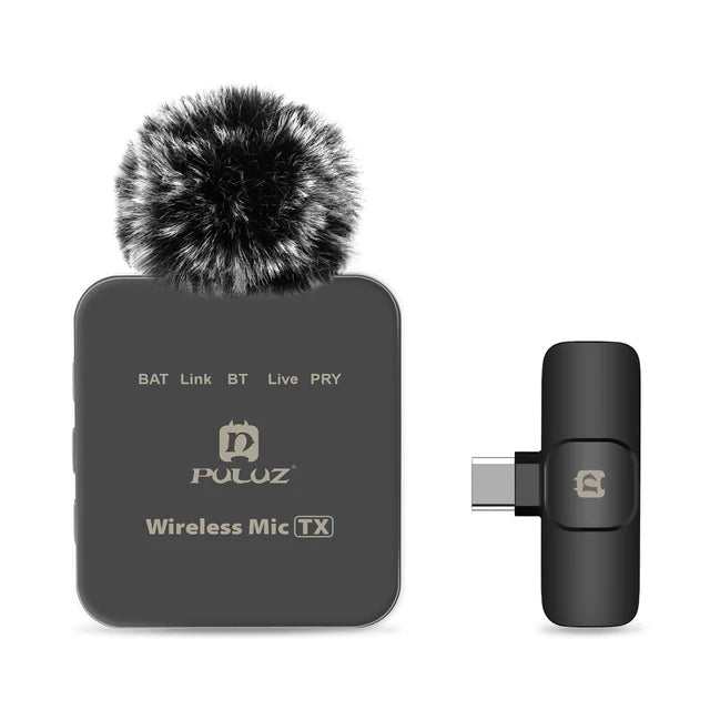 Wireless lavalier microphone mobile phone outdoor live recording noise reduction 1-to-2 wireless microphone - V.I.P Digital Presence